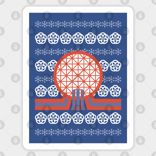Epcot Ugly Sweater Magnet by GrizzlyPeakApparel